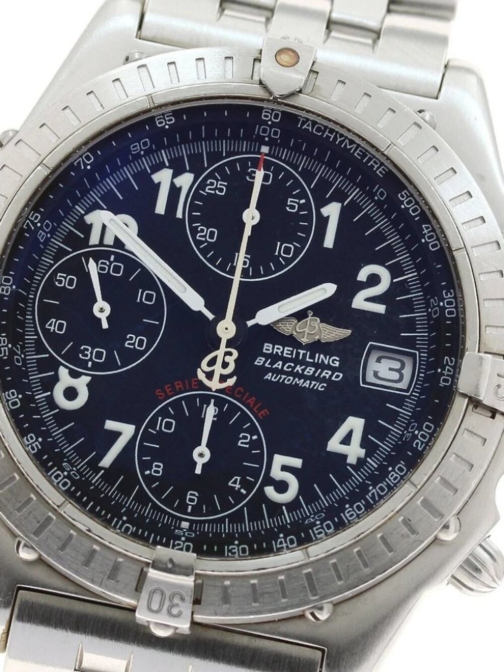 BREITLING Chronomat Blackbird A13350 Date black Dial Automatic Men's_935955